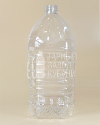 Бутылка ПЭТ-5,0 л (38 мм) прозрачная